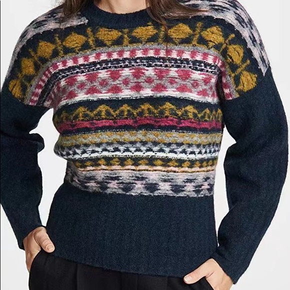 NWT Jason Wu Merino Wool Fair Isle Sweater Pullover - Picture 1 of 8